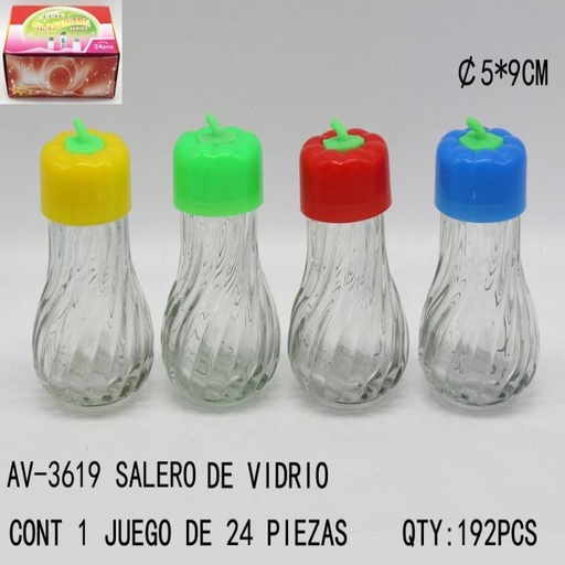 [AV-3619 [192 PZS/CAJA]] [AV-3619] SALERO DE VIDRIO