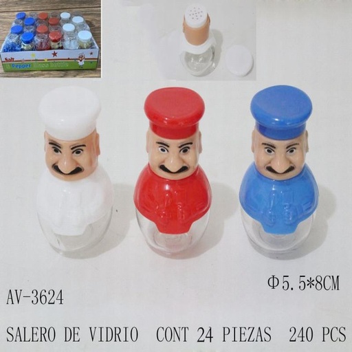 [AV-3624 [240 PZS/CAJA]] [AV-3624] SALERO DE VIDRIO