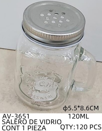 [AV-3651 [120 PZS/CAJA]] [AV-3651] SALERO DE VIDRIO