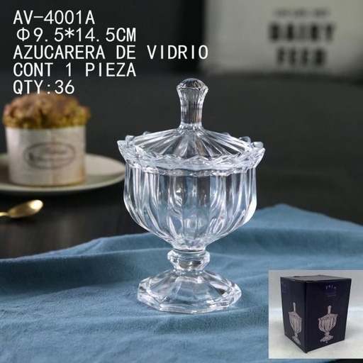 [AV-4001A [36 PZS/CAJA]] [AV-4001A] AZUCARERA DE VIDRIO