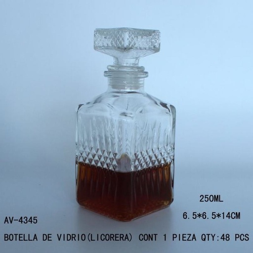 [AV-4345 [48 PZS/CAJA]] [AV-4345] BOTELLA DE VIDRIO(LICORERA)