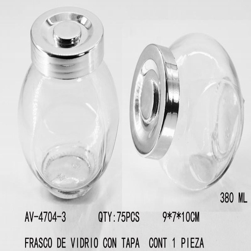 [AV-4704-3 [75 PZS/CAJA]] [AV-4704-3] FRASCO DE VIDRIO