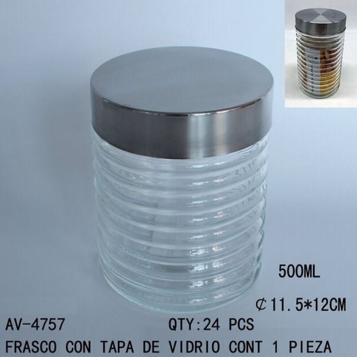 [AV-4757 [24 PZS/CAJA]] [AV-4757] FRASCO DE VIDRIO