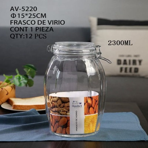 [AV-5220 [12 PZS/CAJA]] [AV-5220] FRASCO DE VIDRIO