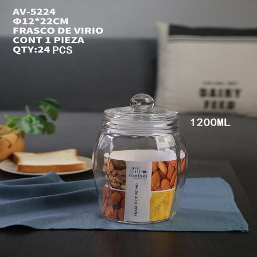 [AV-5224 [24 PZS/CAJA]] [AV-5224] FRASCO DE VIDRIO