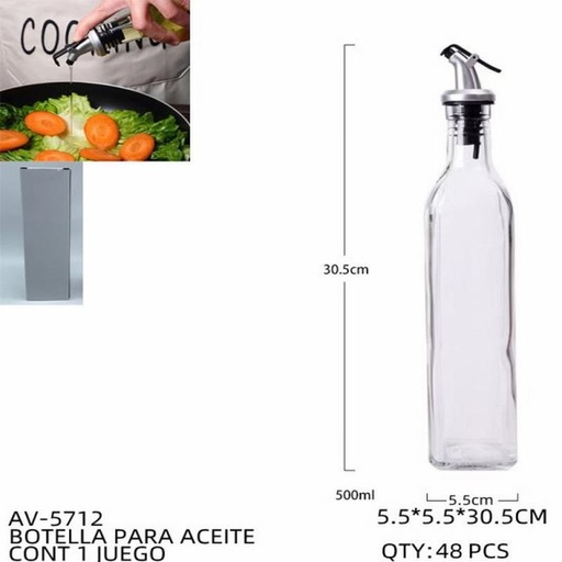 [AV-5712 [48 PZS/CAJA]] [AV-5712] BOTELLA PARA ACEITE