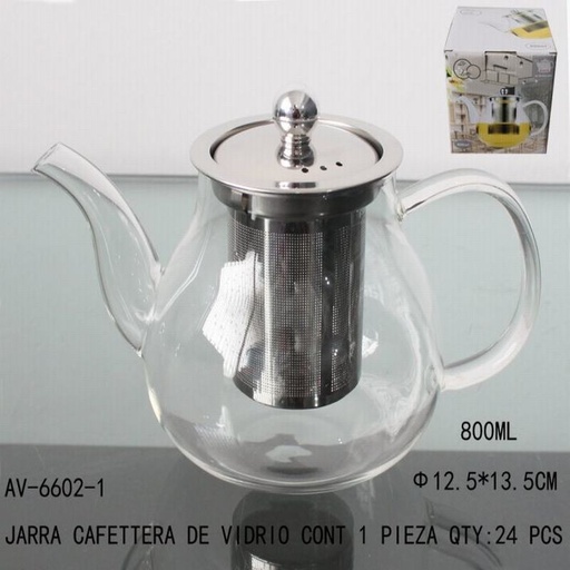 [AV-6602-1 [24 PZS/CAJA]] [AV-6602-1] JARRA CAFETTERA DE VIDRIO