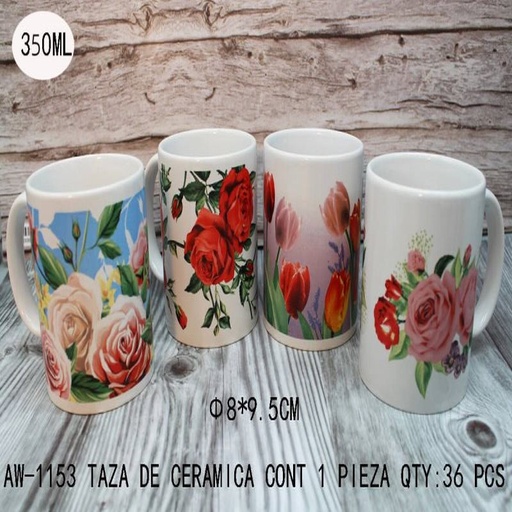 [AW-1153 [36 PZS/CAJA]] [AW-1153] TAZA DE CERAMICA