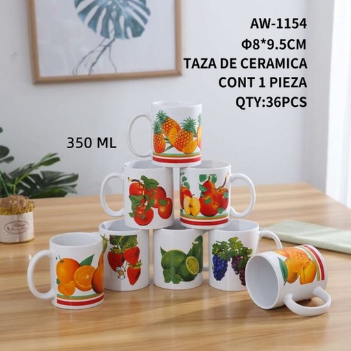 [AW-1154 [36 PZS/CAJA]] [AW-1154] TAZA DE CERAMICA