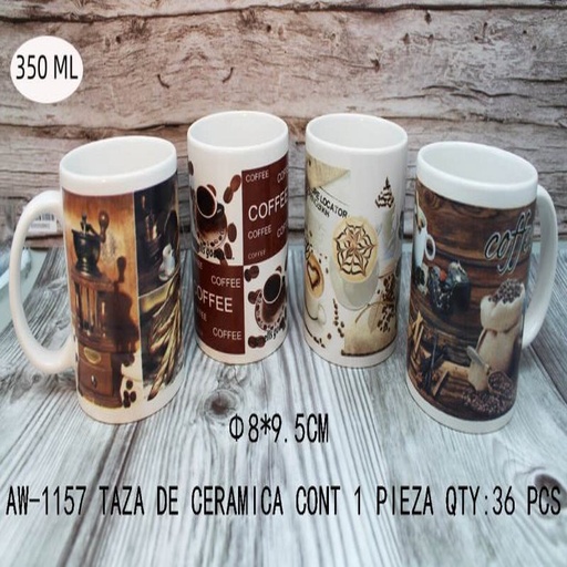 [AW-1157 [36 PZS/CAJA]] [AW-1157] TAZA DE CERAMICA