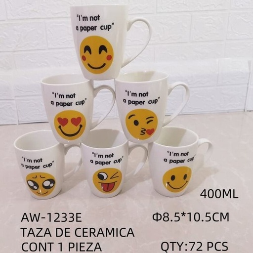 [AW-1233E [72 PZS/CAJA]] [AW-1233E] TAZA DE CERAMICA