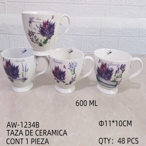 [AW-1234B [48 PZS/CAJA]] [AW-1234B] TAZA DE CERAMICA