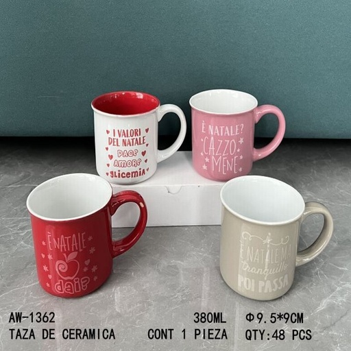 [AW-1362 [48 PZS/CAJA]] [AW-1362] TAZA DE CERAMICA