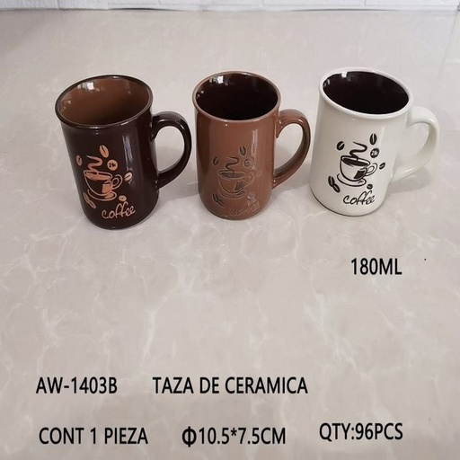 [AW-1403B [96 PZS/CAJA]] [AW-1403B] TAZA DE CERAMICA