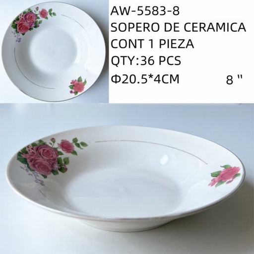 [AW-5583-8 [36 PZS/CAJA]] [AW-5583-8] SOPERO DE CERAMICA