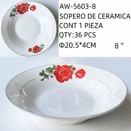 [AW-5603-8 [36 PZS/CAJA]] [AW-5603-8] SOPERO DE CERAMICA
