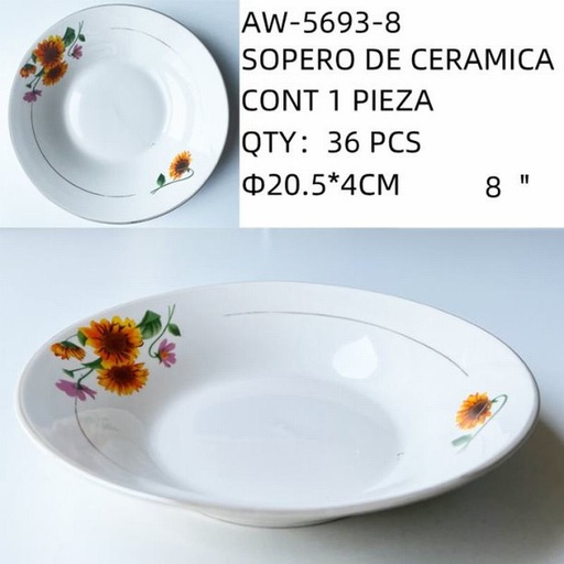 [AW-5693-8 [36 PZS/CAJA]] [AW-5693-8] SOPERO DE CERAMICA