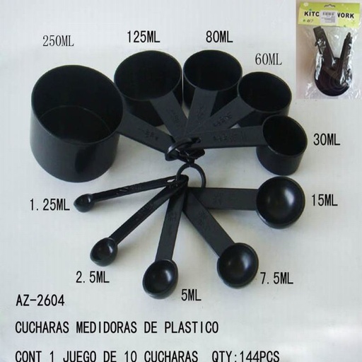 [AZ-2604 [144 PZS/CAJA]] [AZ-2604] CUCHARAS MEDIDORAS DE PLASTICO