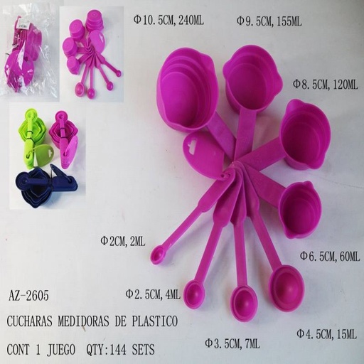 [AZ-2605 [144 PZS/CAJA]] [AZ-2605] CUCHARAS MEDIDORAS DE PLASTICO