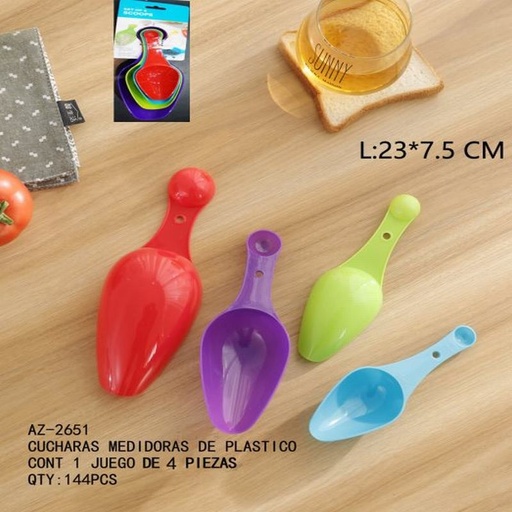 [AZ-2651 [144 PZS/CAJA]] [AZ-2651] CUCHARAS MEDIDORAS DE PLASTICO