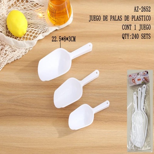 [AZ-2652 [240 PZS/CAJA]] [AZ-2652] JUEGO DE PALAS DE PLASTICO
