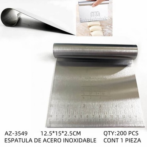 [AZ-3549 [200 PZS/CAJA]] [AZ-3549] ESPATULA DE ACERO INOXIDABLE