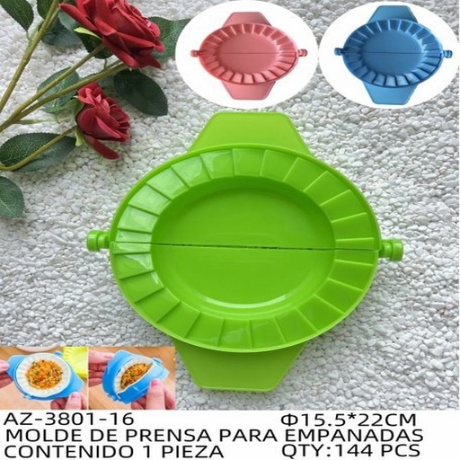 [AZ-3801-16 [144 PZS/CAJA]] [AZ-3801-16] MOLDE DE PRENSA PARA EMPANADAS