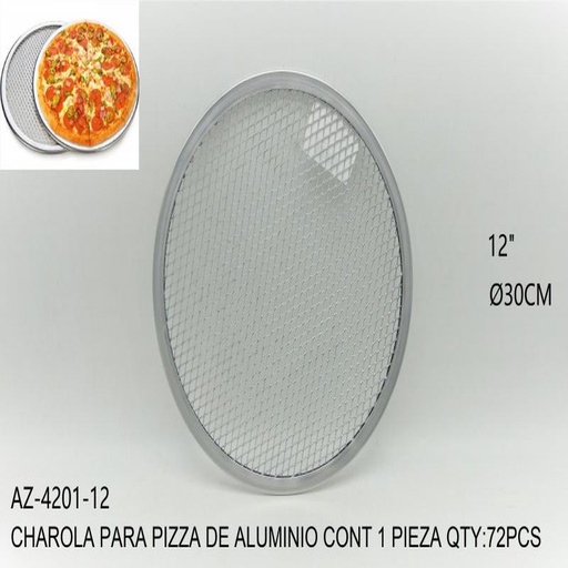 [AZ-4201-12 [72 PZS/CAJA]] [AZ-4201-12] CHAROLA PARA PIZZA