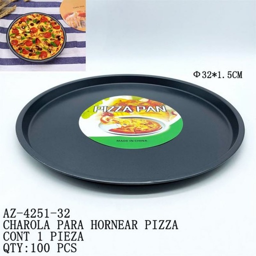 [AZ-4251-32 [100 PZS/CAJA]] [AZ-4251-32] CHAROLA PARA HORNEAR PIZZA