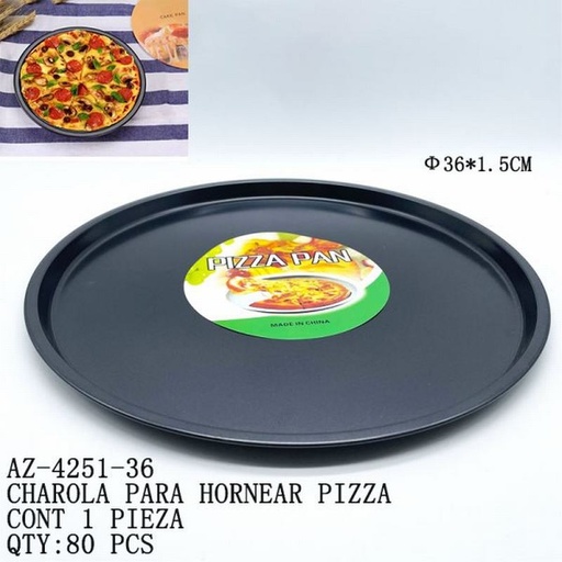 [AZ-4251-36 [80 PZS/CAJA]] [AZ-4251-36] CHAROLA PARA HORNEAR PIZZA
