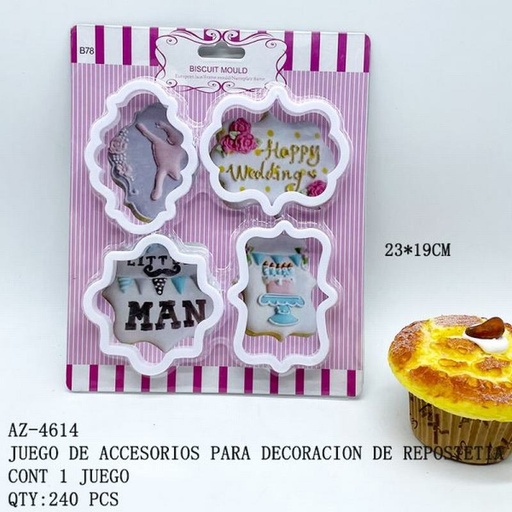 [AZ-4614 [240 PZS/CAJA]] [AZ-4614] JUEGO DE ACCESORIOS PARA DECORACION DE REPOSTETIA