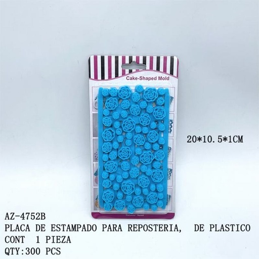 [AZ-4752B [300 PZS/CAJA]] [AZ-4752B] PLACA DE ESTAMPADO PARA REPOSTERIA, DE PLASTICO