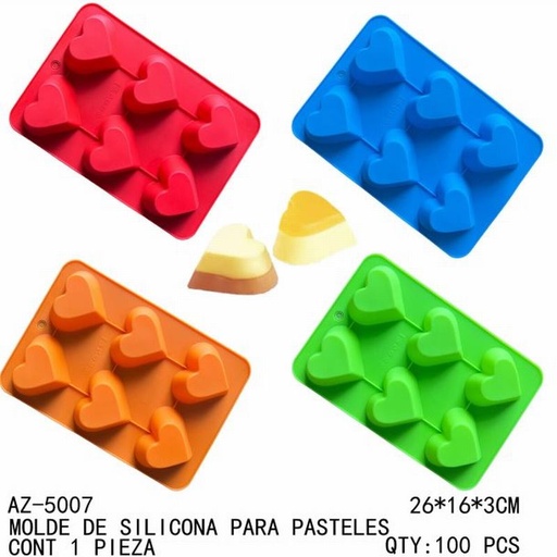 [AZ-5007 [100 PZS/CAJA]] [AZ-5007] MOLDE DE SILICONA PARA PASTELES