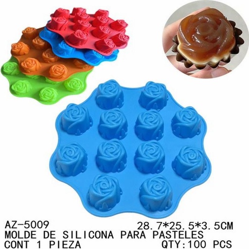[AZ-5009 [100 PZS/CAJA]] [AZ-5009] MOLDE DE SILICONA PARA PASTELES