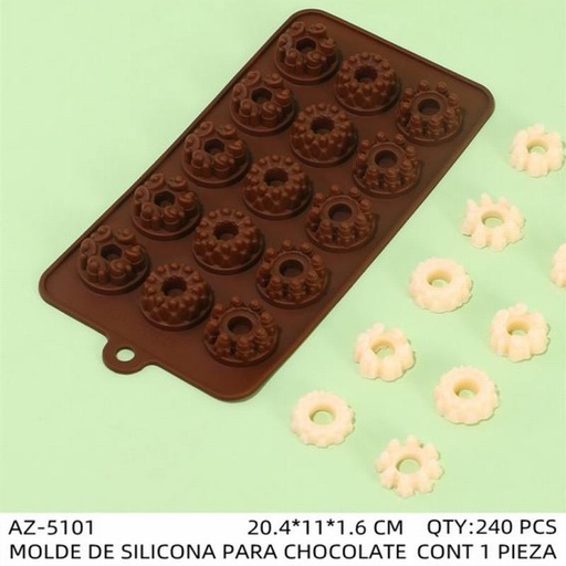 [AZ-5101 [240 PZS/CAJA]] [AZ-5101] MOLDE DE SILICONA PARA CHOCOLATE