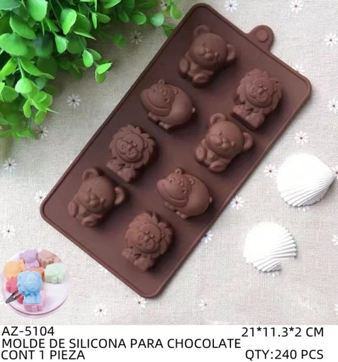 [AZ-5104 [240 PZS/CAJA]] [AZ-5104] MOLDE DE SILICONA PARA CHOCOLATE