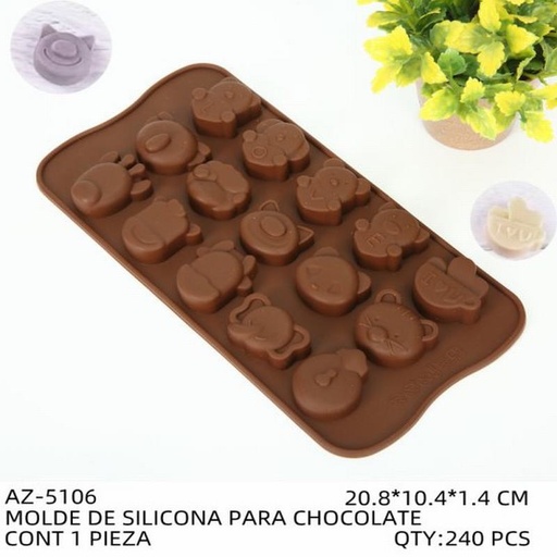 [AZ-5106 [240 PZS/CAJA]] [AZ-5106] MOLDE DE SILICONA PARA CHOCOLATE