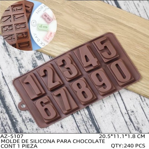 [AZ-5107 [240 PZS/CAJA]] [AZ-5107] MOLDE DE SILICONA PARA CHOCOLATE