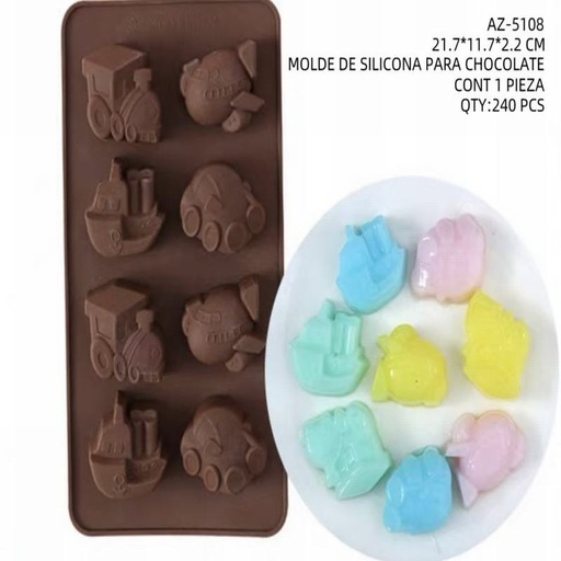 [AZ-5108 [240 PZS/CAJA]] [AZ-5108] MOLDE DE SILICONA PARA CHOCOLATE