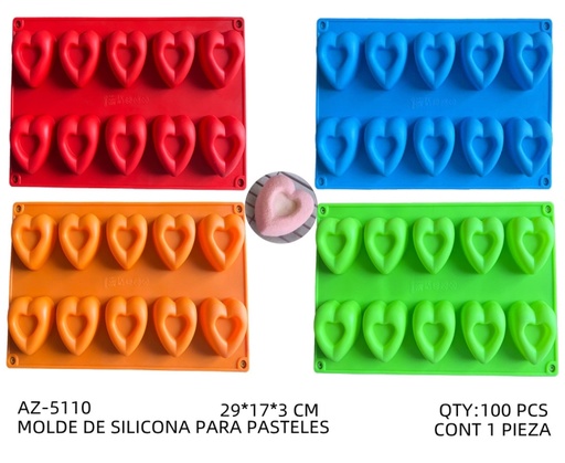 [AZ-5110 [100 PZS/CAJA]] [AZ-5110] MOLDE DE SILICONA PARA PASTELES