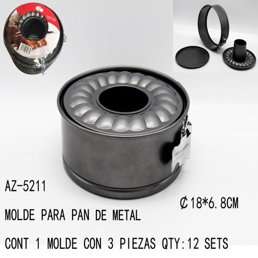 [AZ-5211 [12 PZS/CAJA]] [AZ-5211] MOLDE PARA PAN
