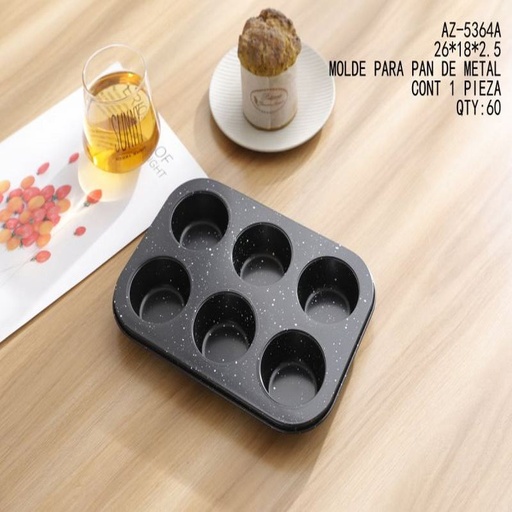 [AZ-5364A [60 PZS/CAJA]] [AZ-5364A] MOLDE PARA PAN DE METAL