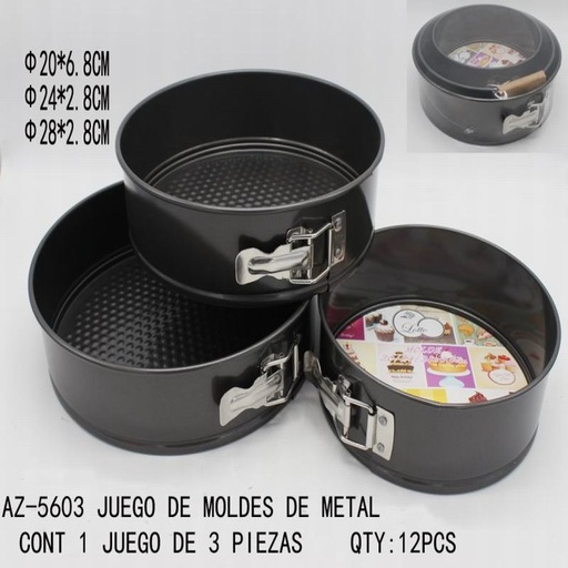 [AZ-5603 [12 PZS/CAJA]] [AZ-5603] JUEGO DE MOLDES DE METAL