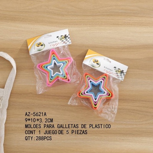 [AZ-5621A [288 PZS/CAJA]] [AZ-5621A] MOLOES PARA GALLETAS DE PLASTICO