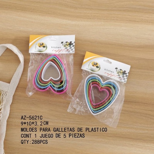 [AZ-5621C [288 PZS/CAJA]] [AZ-5621C] MOLOES PARA GALLETAS DE PLASTICO
