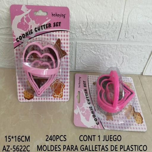 [AZ-5622C [240 PZS/CAJA]] [AZ-5622C] MOLDES PARA GALLETAS DE PLASTICO