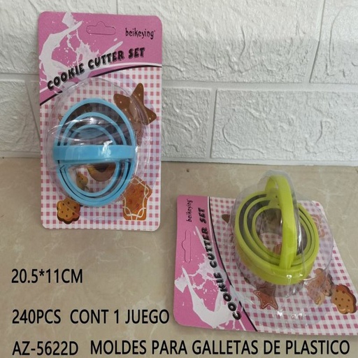 [AZ-5622D [240 PZS/CAJA]] [AZ-5622D] MOLDES PARA GALLETAS DE PLASTICO