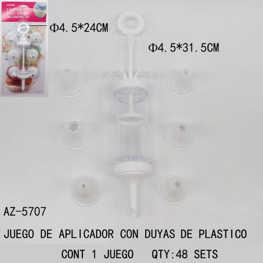 [AZ-5707 [48 PZS/CAJA]] [AZ-5707] JUEGO DE APLCADOR CON DUYAS
