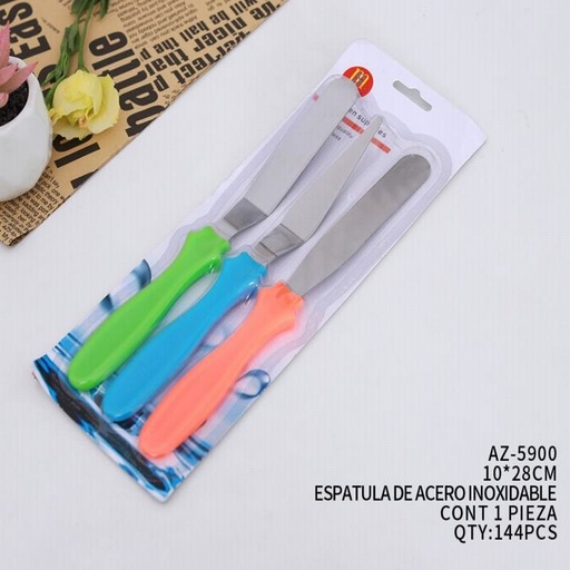 [AZ-5900 [144 PZS/CAJA]] [AZ-5900] ESPATULA DE ACERO INOXIDABLE