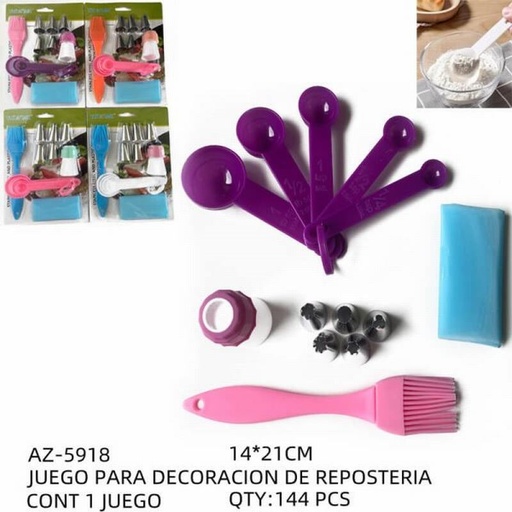[AZ-5918 [144 PZS/CAJA]] [AZ-5918] JUEGO PARA DECORACION DE REPOSTERIA
